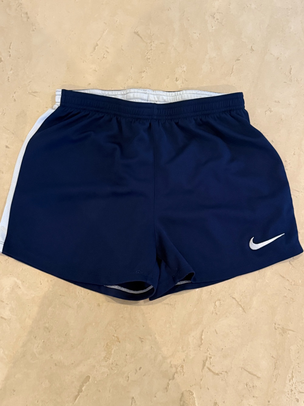 Nike Navy and White Athletic Shorts